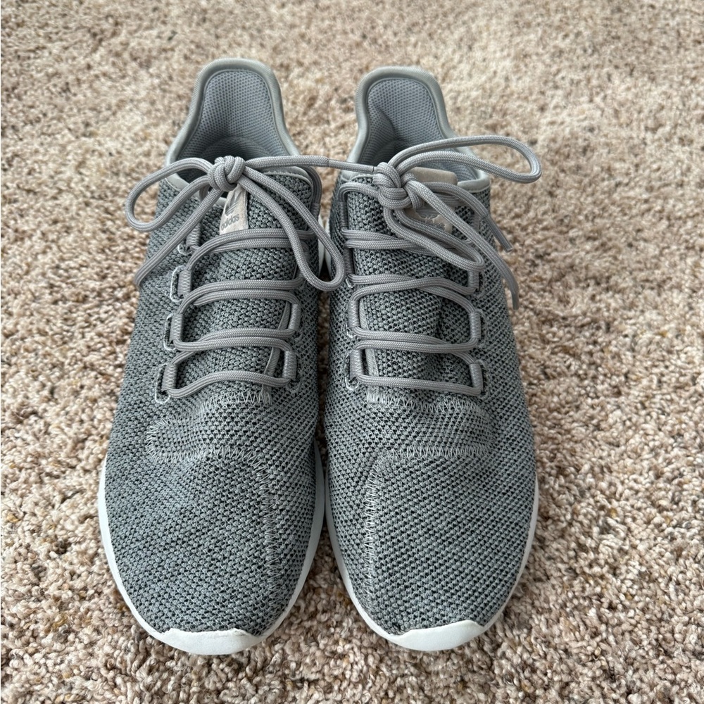 Gray Adidas Tubular Shadow Knit Sneakers